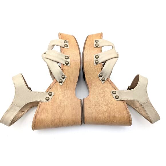 Korks by Kork Ease Dawson Wedge Sandals Women's Off White Size US9M EU39.5 - Picture 5 of 11
